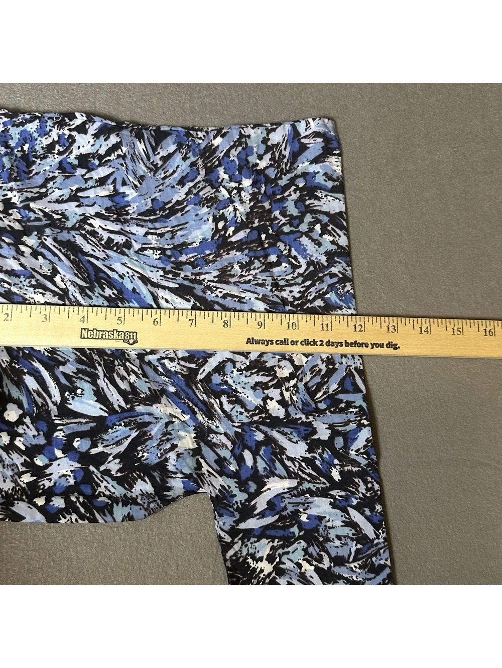 Blue, Black, & White Abstract Patterned Scarf